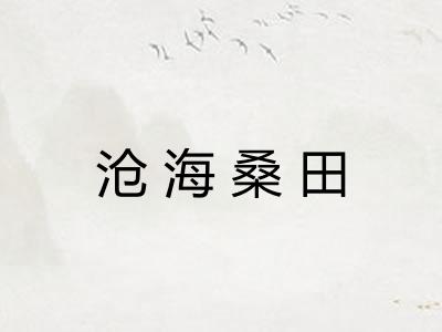 沧海桑田 沧海桑田