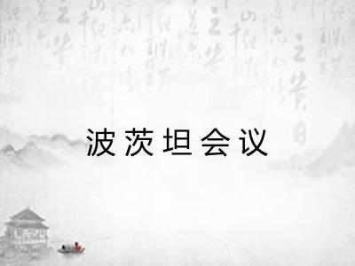 波茨坦会议 波茨坦会议