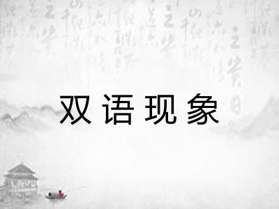 双语现象 双语现象