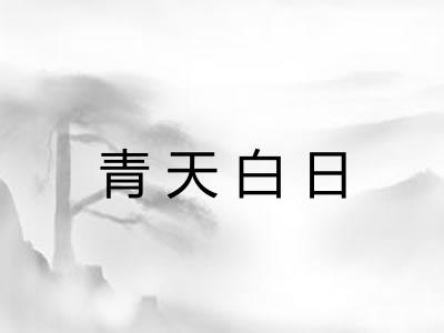 青天白日 青天白日