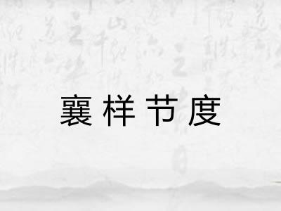 襄样节度 襄样节度