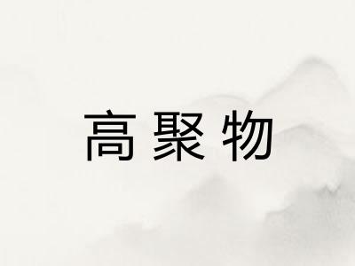 高聚物 高聚物