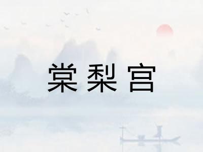 棠梨宫