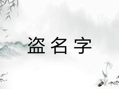盗名字