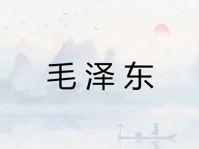 毛泽东 毛泽东