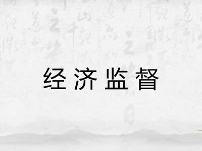 经济监督 经济监督
