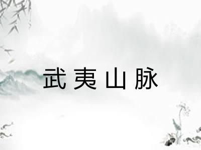 武夷山脉 武夷山脉