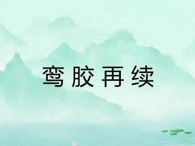 鸾胶再续 鸾胶再续