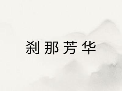 刹那芳华 刹那芳华