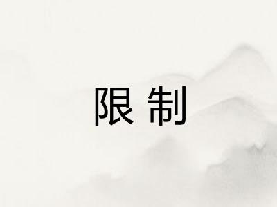 限制 限制