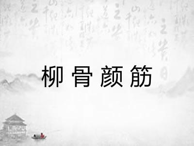 柳骨颜筋 柳骨颜筋