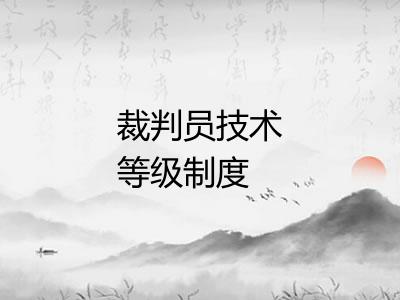 裁判员技术等级制度 裁判员技术等级制度