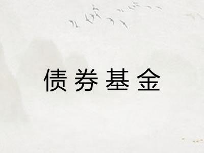 债券基金 债券基金