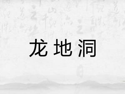 龙地洞 龙地洞
