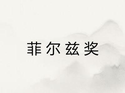 菲尔兹奖 菲尔兹奖