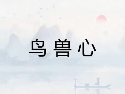 鸟兽心 鸟兽心