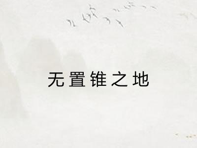 无置锥之地 无置锥之地
