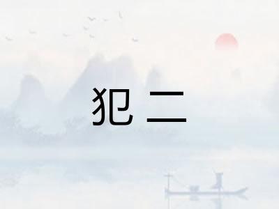 犯二