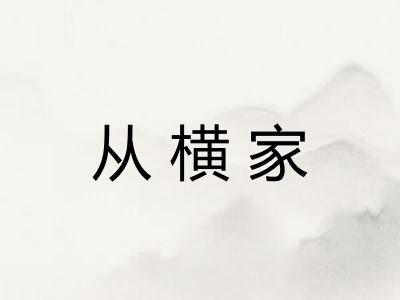 从横家 从横家