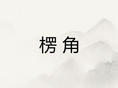 楞角 楞角