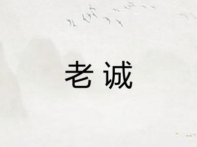 老诚 老诚