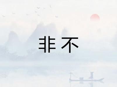 非不