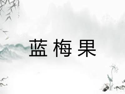 蓝梅果 蓝梅果