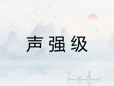 声强级 声强级