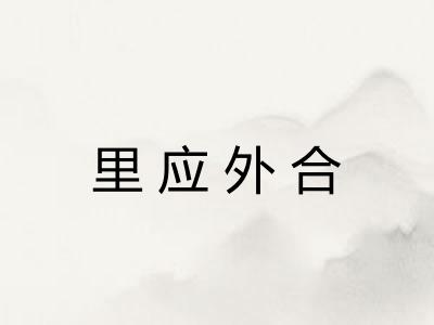 里应外合 里应外合