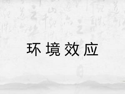 环境效应 环境效应