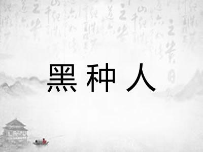 黑种人