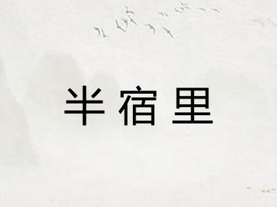 半宿里 半宿里