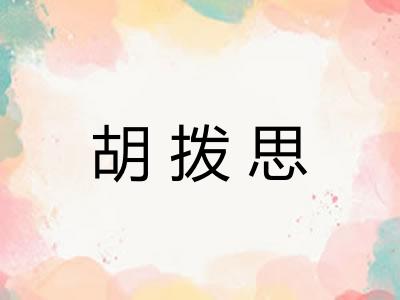 胡拨思 胡拨思