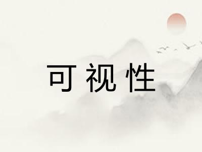 可视性