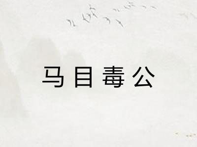马目毒公
