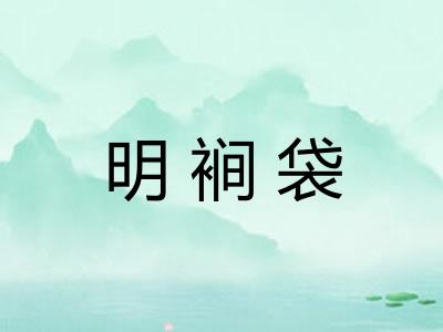 明裥袋 明裥袋