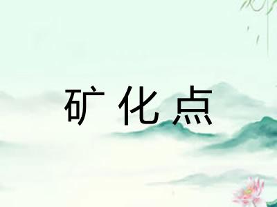 矿化点 矿化点