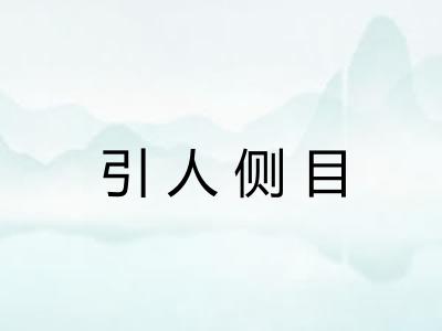 引人侧目 引人侧目