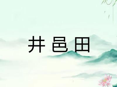 井邑田 井邑田