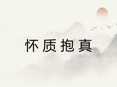 怀质抱真
