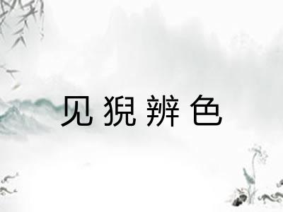 见猊辨色 见猊辨色