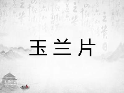 玉兰片 玉兰片