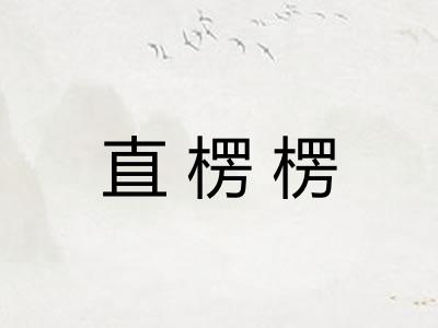 直楞楞 直楞楞
