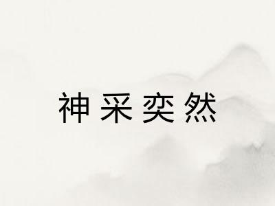 神采奕然 神采奕然