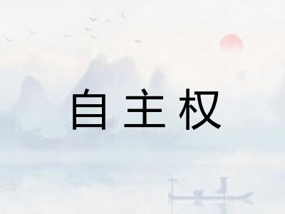 自主权 自主权