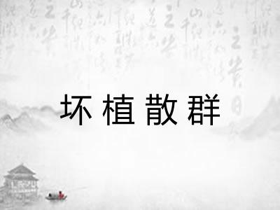 坏植散群 坏植散群