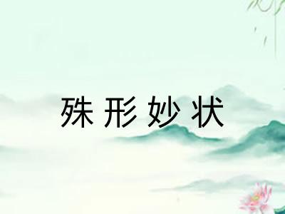殊形妙状 殊形妙状