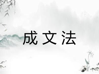成文法