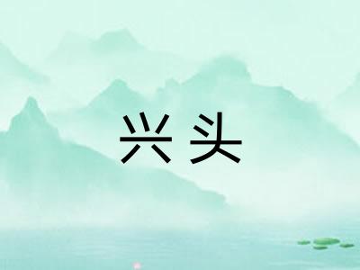 兴头 兴头