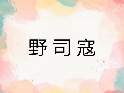 野司寇 野司寇